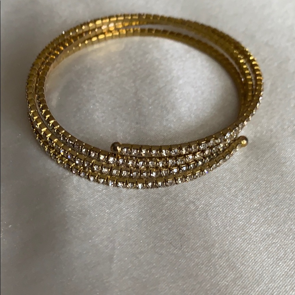 Spiral crystal bracelet